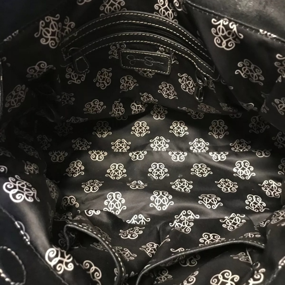 Jessica Simpson Black Textured Handbag - Picture 7 of 8